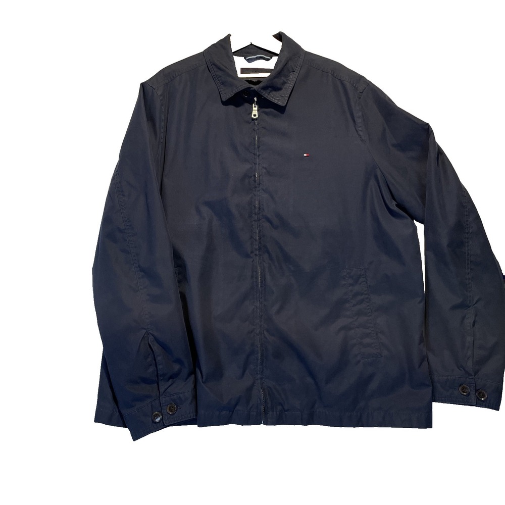 Tommy Hilfiger Men's Jacket Size‎ 2X Navy Blue Preppy Golf Classic Soft Shell